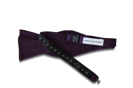 Plum Purple Silk Self-Tie Bow Tie