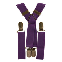 Purple Elastic Suspenders