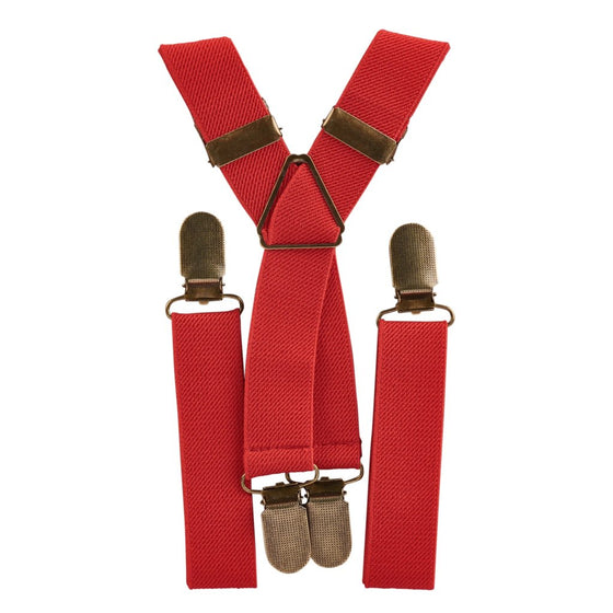 Red Elastic Suspenders