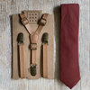 Terracotta Cotton Linen Neck Tie