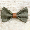 Olive Bow Tie with Vintage Tan Center #4