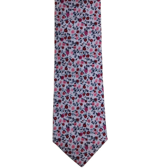 Wine and Blush Floral Neck Tie