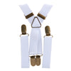 White Elastic Suspenders