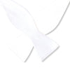 White Silk Self-Tie Bow Tie