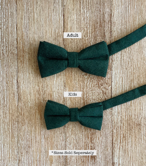 Vintage Tan Suspender with Dark Green Bow Tie Set