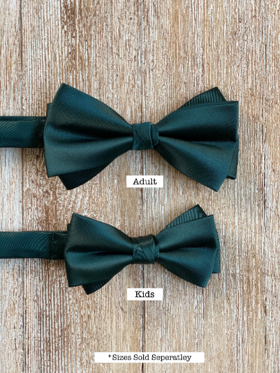 Emerald Bow Tie with Caramel Suspender Set