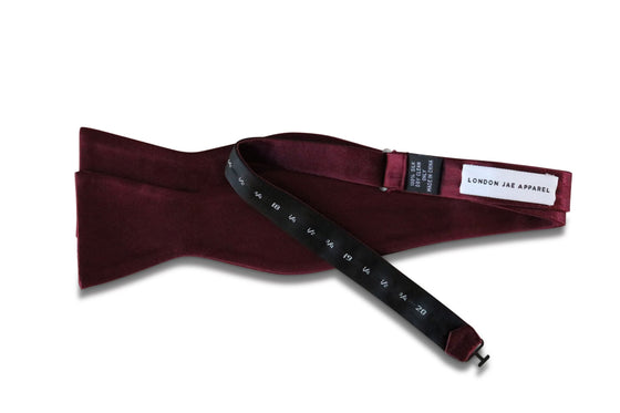 Burgundy Wine Silk Self-Tie Bow Tie