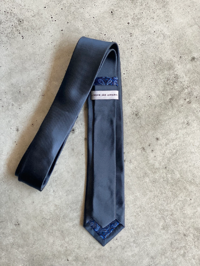 Galaxy Blue Satin Silk Neck Tie