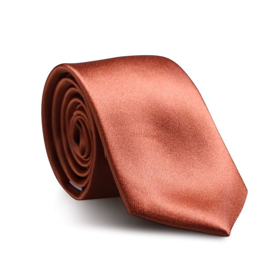 Sunset Orange Skinny Silk Neck Tie