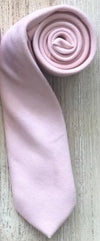 Blush Pink Linen Neck Tie
