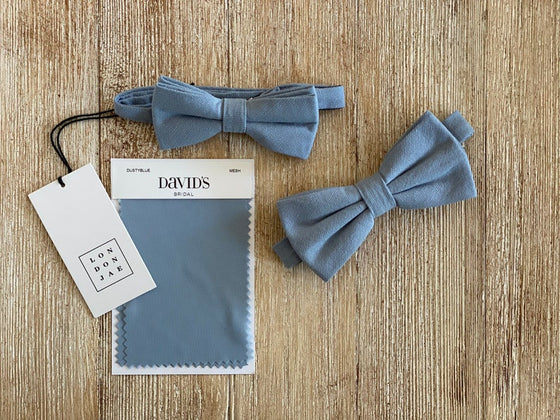 Weathered Brown Suspenders & Dusty Blue Cotton Bow Tie Build your own Combo