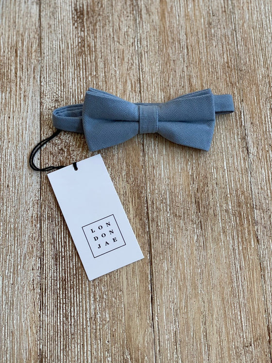 Weathered Brown Suspenders & Dusty Blue Cotton Bow Tie Build your own Combo