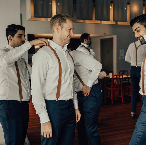 Best places for Groomsmen attire? Where to order neutral/tan pants/ suspenders/vests (no tuxes) | Weddings, Wedding Attire | Wedding Forums |  WeddingWire