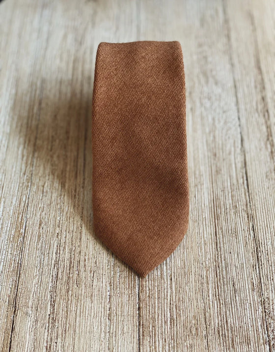 Vintage Tan Cotton Bow Tie