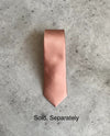 Rose Quartz Bow Tie with Cognac Buckle Suspender Set