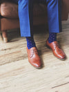Navy with Pink Dots Socks