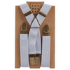 Navy Bow Tie with Light Grey Suspender Set