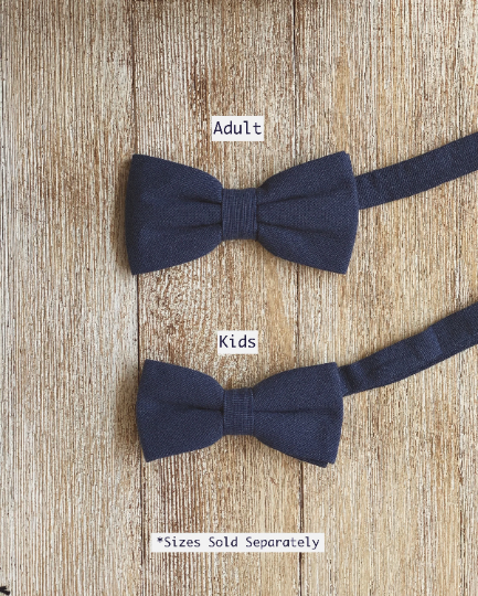 Cognac Suspenders with Navy Bow Tie