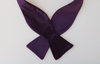 Plum Purple Satin Silk Self-Tied Bow Tie