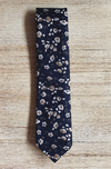 Wilder Floral Cotton Bow Tie with Cognac Suspender Set